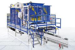 福建泉州出口東南亞的全自動免燒磚機